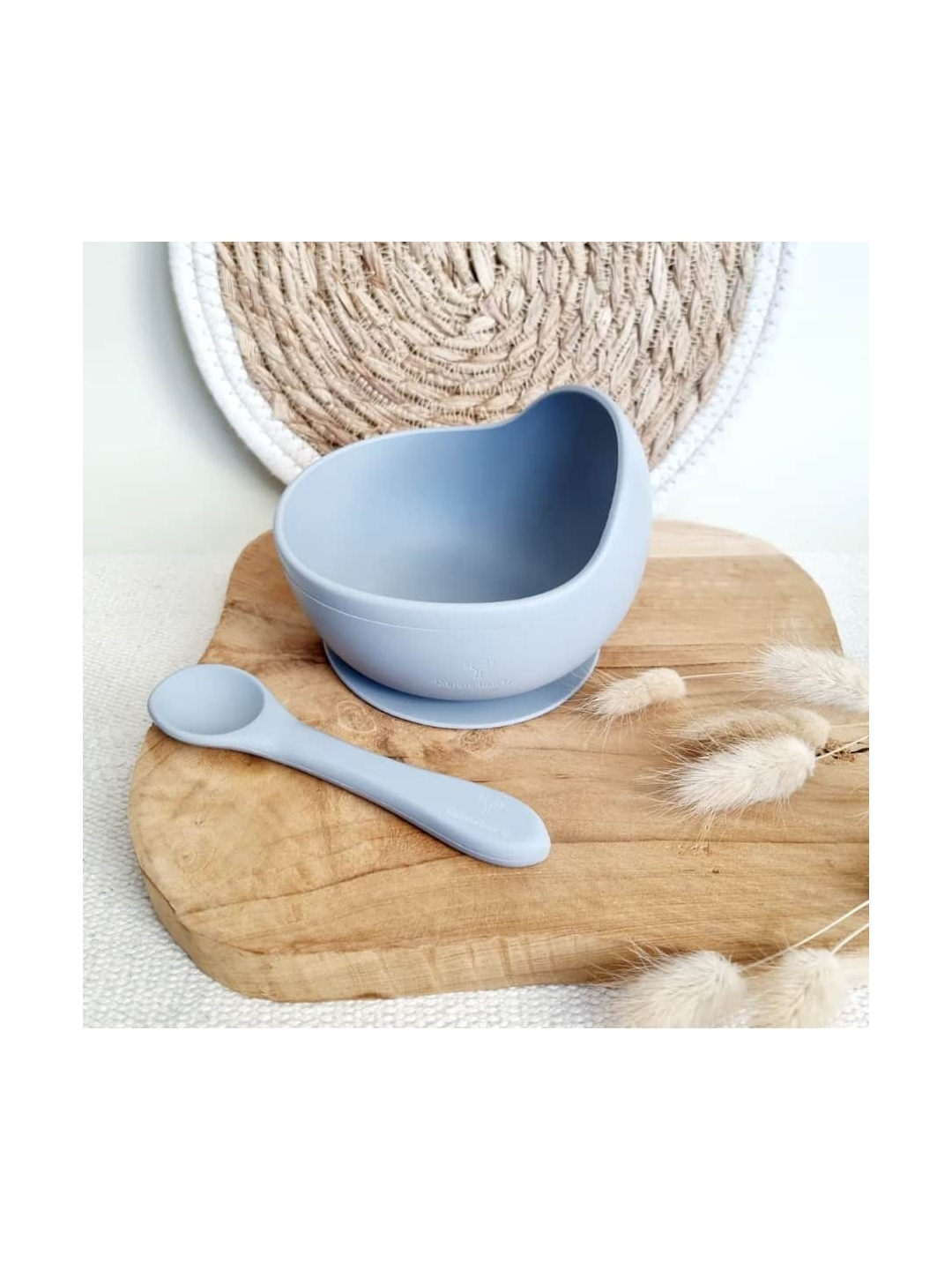 Bol en silicone - ventouse et cuillère - rammelaartje Bol en silicone - ventouse et cuillère - rammelaartje