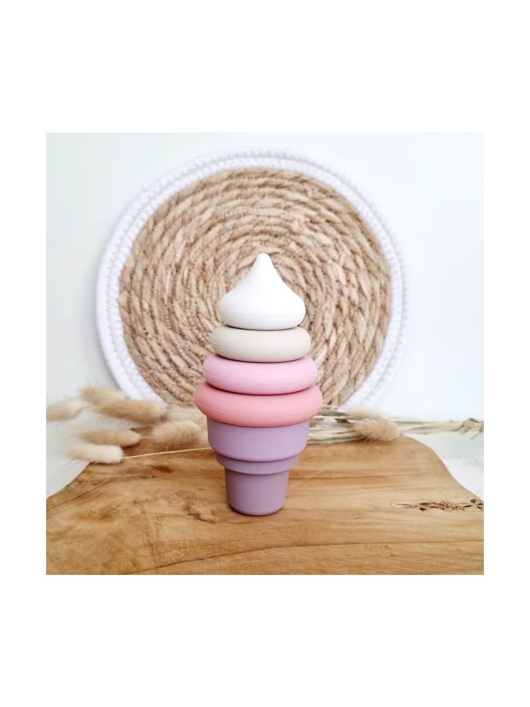 Empilage silicone - Icecream - rammelaartje Empilage silicone - Icecream - rammelaartje